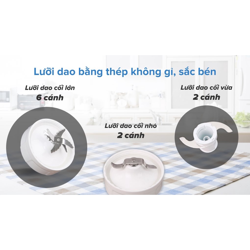 Máy xay sinh tố đa năng Toshiba BL-70PR2NV Trưng bày Công suất: 700W - 3 Cối xay nhựa -  Lưỡi dao thép không gỉ