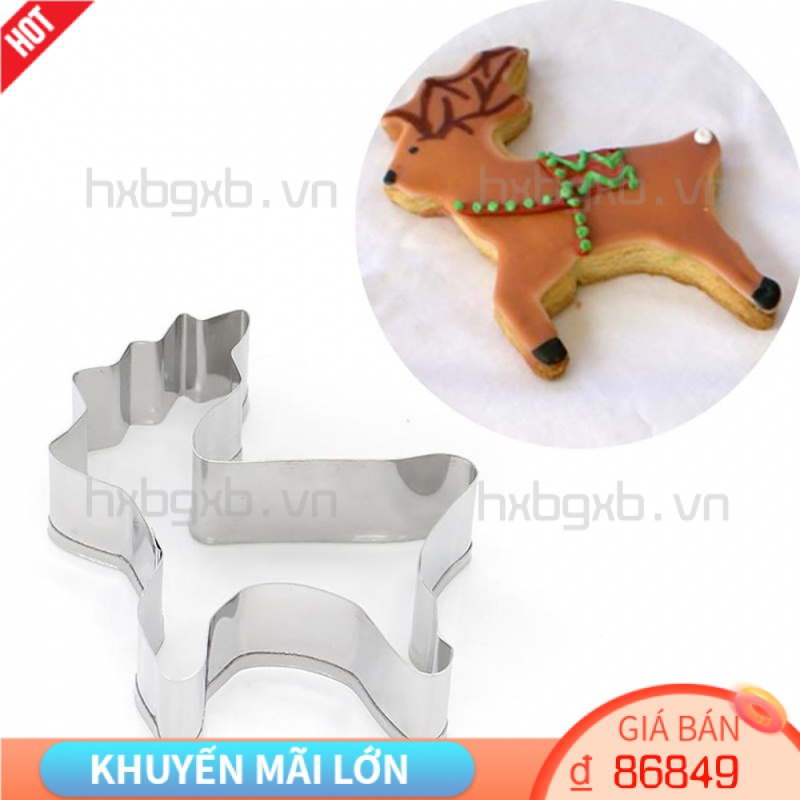 Hot!Bộ 14 Khuôn Cắt Bánh Quy Bằng Thép Không Gỉ Hình Ngôi Nhà Gừng Giáng Sinh