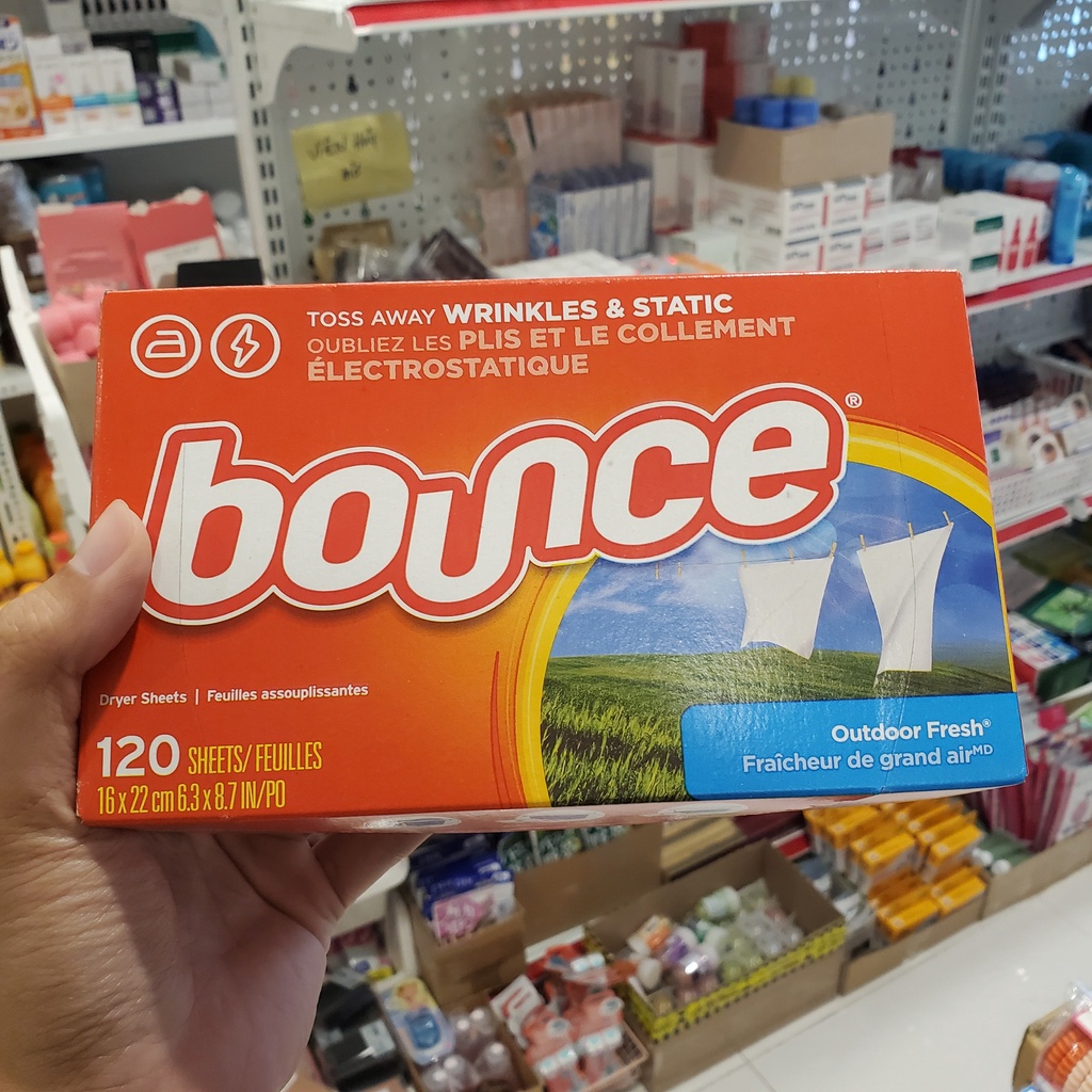 Hộp 80, 120, 160 Tờ Giấy Thơm Quần Áo Bounce Mỹ Giúp Làm Thơm Quần Áo Và Loại Bỏ Mùi Ẩm Mốc