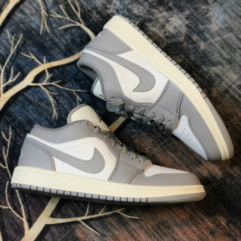 L Hoả Tốc l Giày Thể Thao Jor.dann 1 Low Vintage Grey, J.D full xám hot trend full bill box