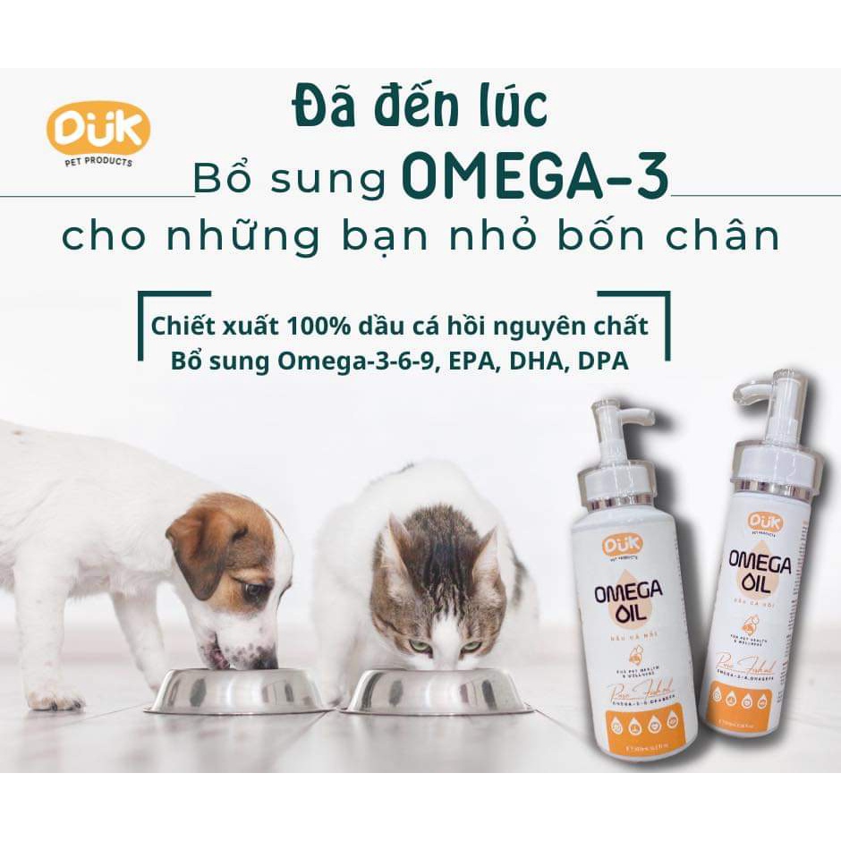 Dầu Cá Hồi DUK Bổ Sung Omega-3 Cho Chó Mèo - Thức ăn cho chó mèo , dinh dưỡng , dưỡng lông chó mèo
