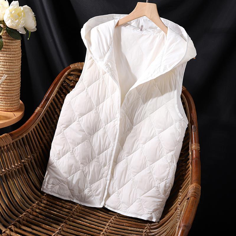 Áo Khoác Phao Cotton Nhẹ Không Tay Có Nón Trùm Thời Trang Thu Đông Mới 2022 Cho Nữ Dễ Phối Đồ
