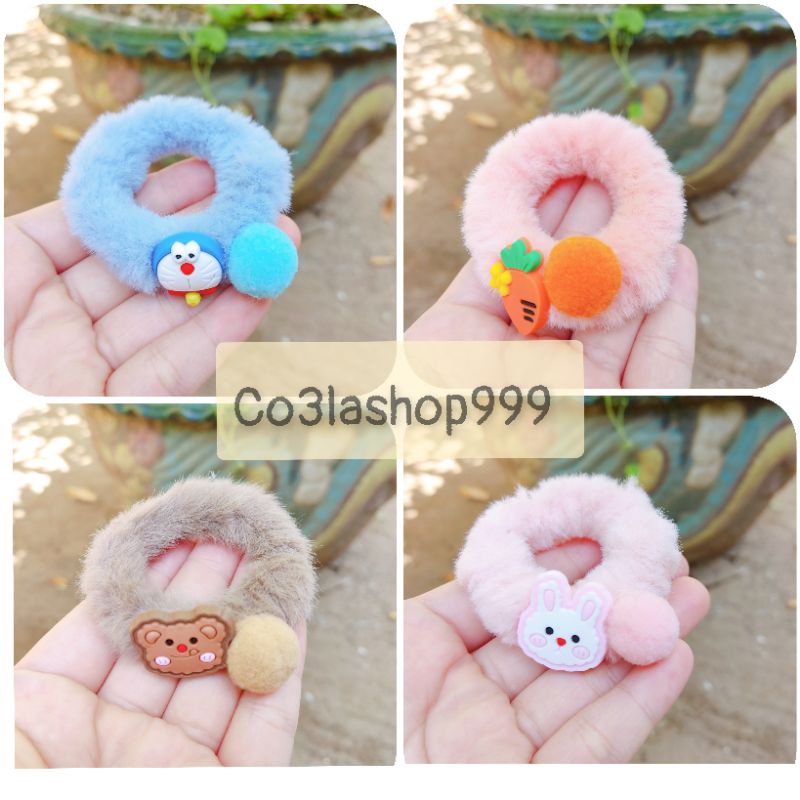 Dây Cột tóc Doremon/thỏ/gấu SIZE NHỎ dễ thương