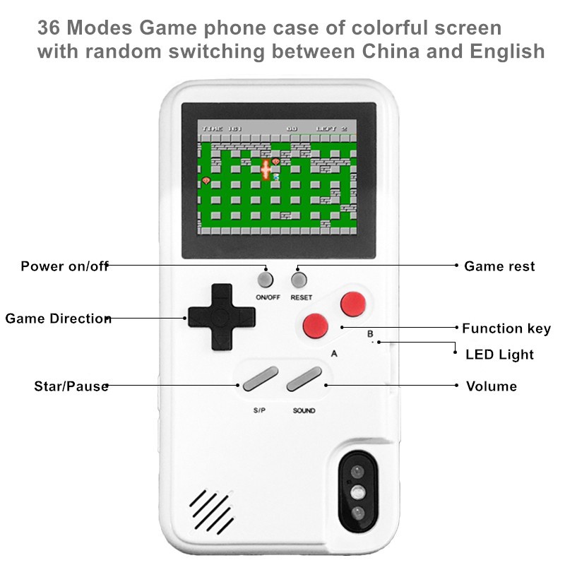 Ốp Điện Thoại Tích Hợp Máy Chơi game 36 Trò Cho iphone15 ip15pro ip14pro 14promax