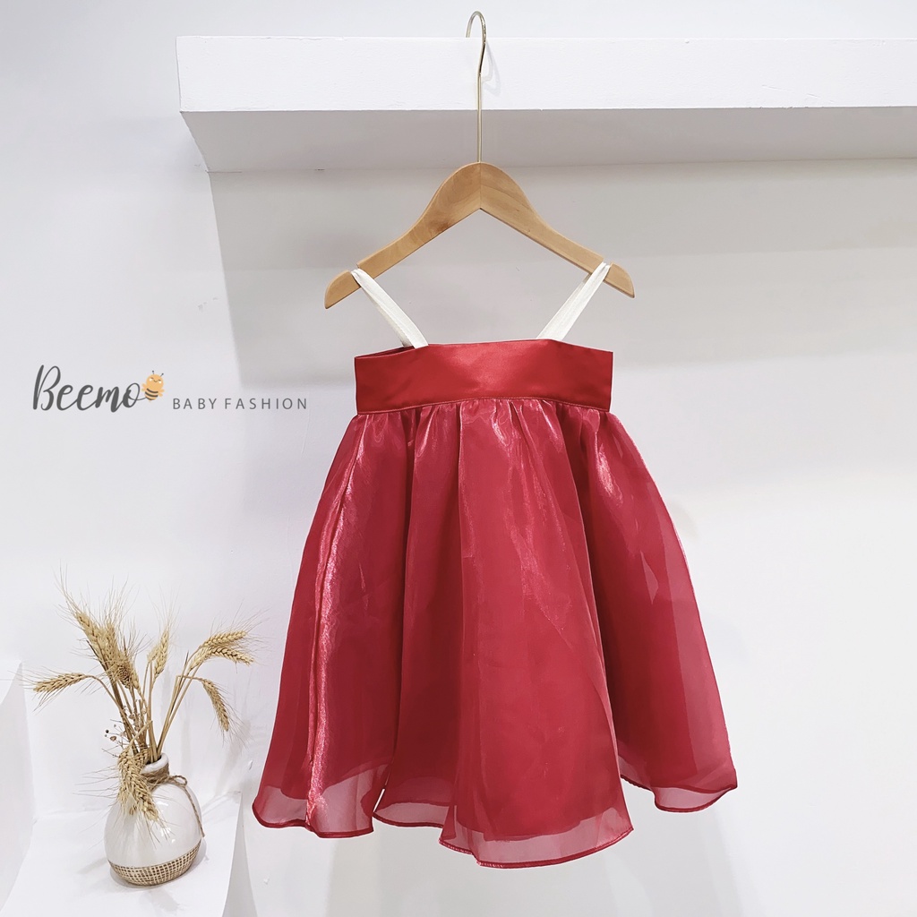 Set bộ hanbok Beemo xinh xắn kèm nơ đáng yêu chất liệu tafta, tơ, mặc đi sự kiện, lễ Tết cho bé từ 1 đến 7 tuổi - 22401D