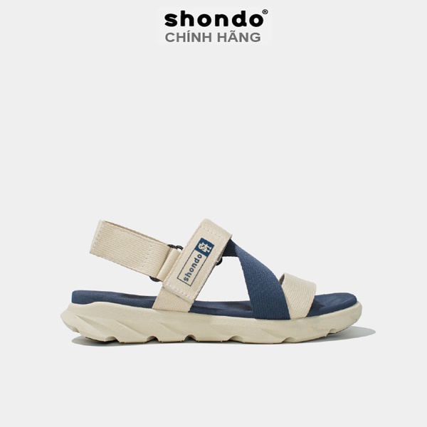 SHONDO | Sandal shondo F6 sport đế be quai be xanh F6S2525