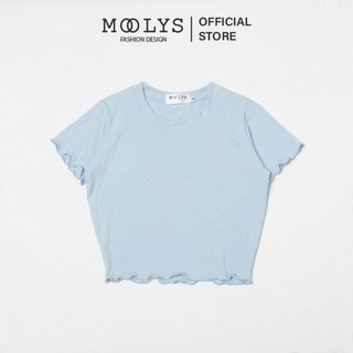 Áo crop top thun gân đơn giản Moolys MC010