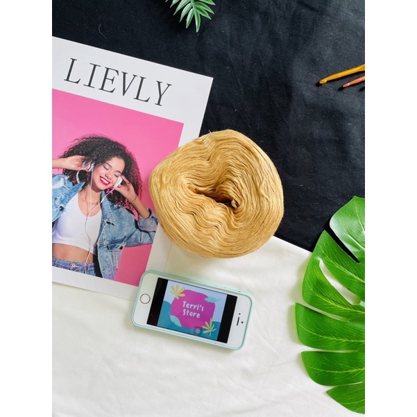 Sợi Lụa Nhật 100% Silk - Sợi chập  - Sợi rất mền bóng, siêu nhẹ và mát dùng đan móc sản phẩm mùa hè