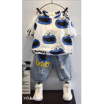 14-22kg set bộ jean grover hàng qc cho bé trai