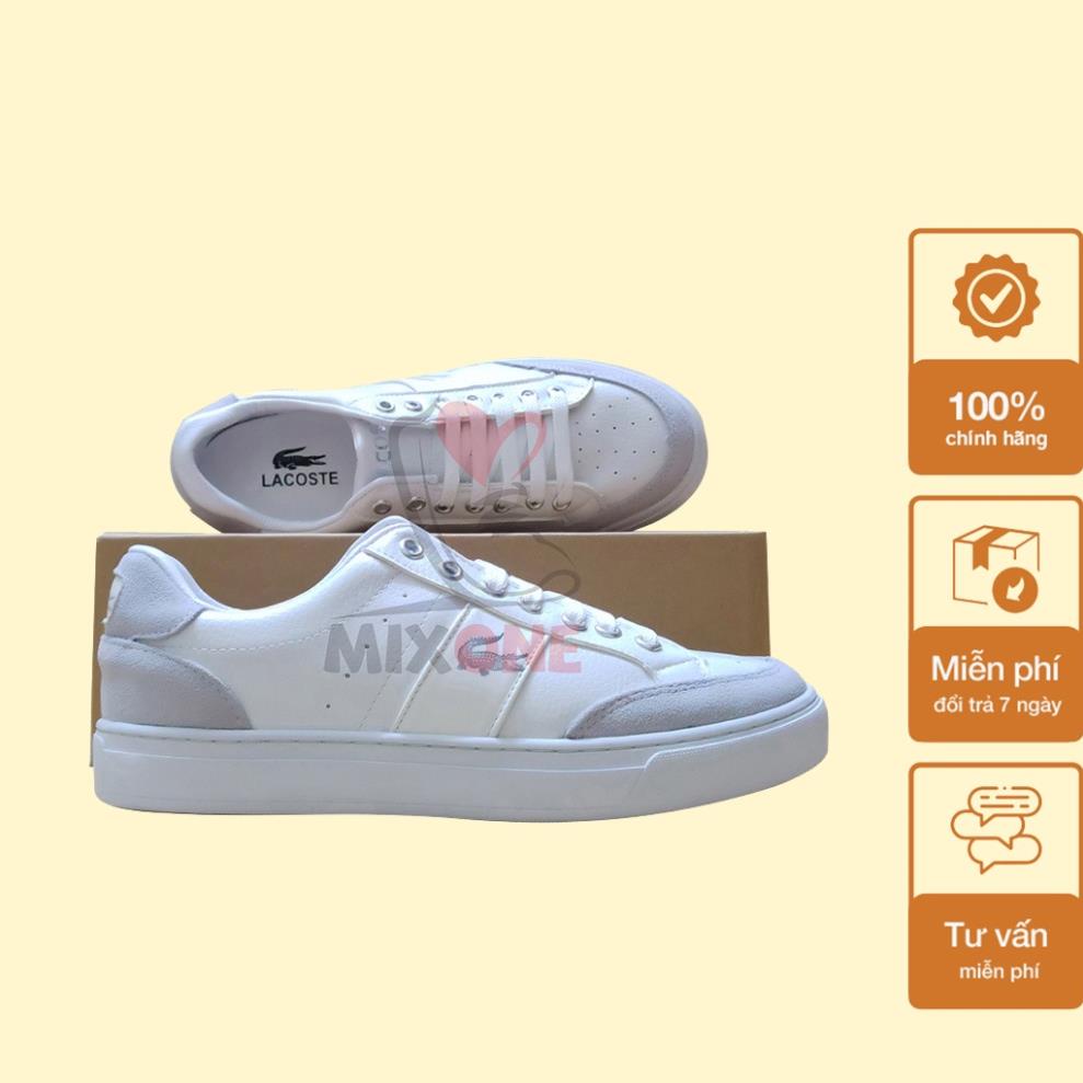 MixOne - Giày Cá Sấu, Giày LACOSTE giảm 30% - Giầy Sneaker Nam Màu Trắng  Cao Cấp