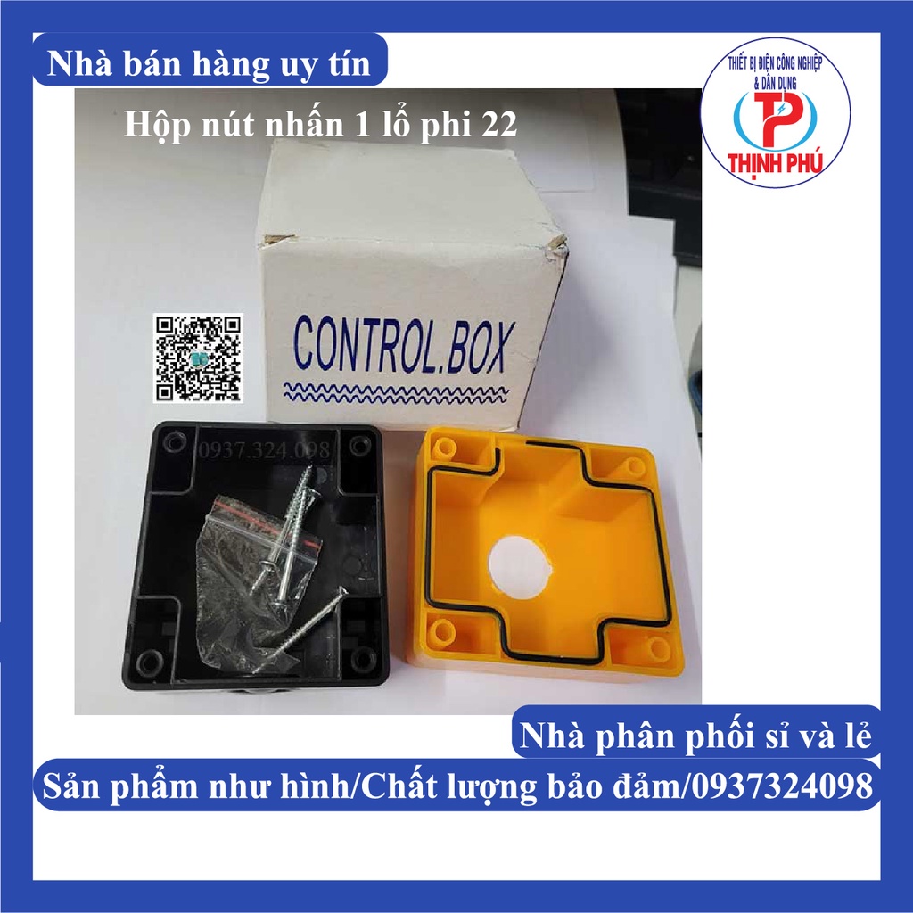 hộp nút nhấn công tắc 1 lỗ phi 22 chất lượng cao, hộp nút nhấn điều khiển phi 22