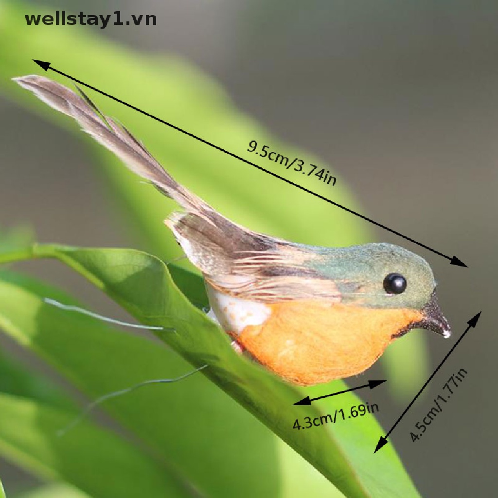 1 Chú Chim Nhân Tạo Robin Mini Trang Trí Giáng Sinh