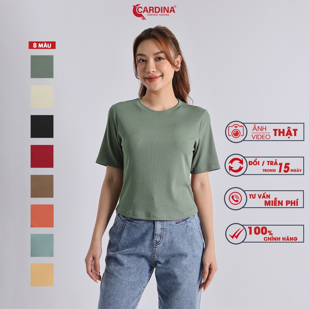 Áo Len Tăm Nữ 𝐂𝐀𝐑𝐃𝐈𝐍𝐀 Chất Mềm Mịn Cổ Tròn Tay Lỡ Kiểu Dáng Bacis Tôn Vóc Dáng 2AF15 (Không Kèm Váy, Quần)