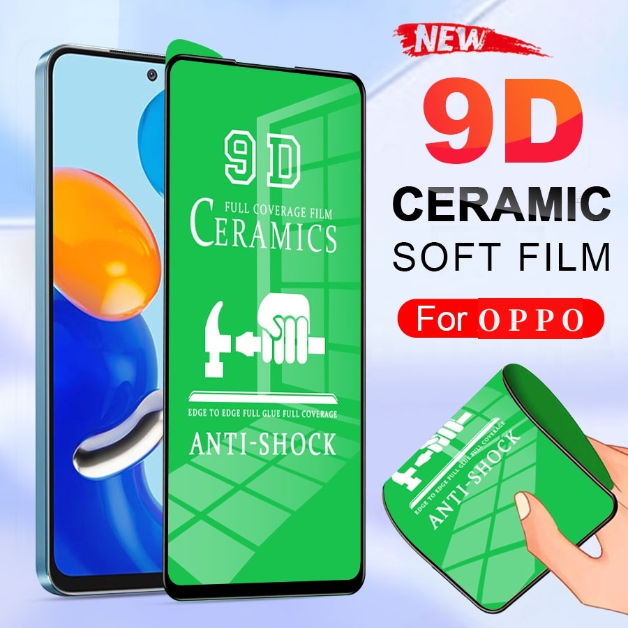 Kính Cường Lực Mềm Bảo Vệ Toàn Màn Hình Cho OPPO A15 A15s A16 A16k A5S F9 Pro F11 A52 A72 a3S A5 A9 2020 A31 A16e A7 A55 A54 A12 A76 A74 A92 A5 A12E A32 A53 A95 A91 A93 Reno 2F Kính cường lực 3 4 5 5F 6 7 8 8Z 5G 9D Full Cover