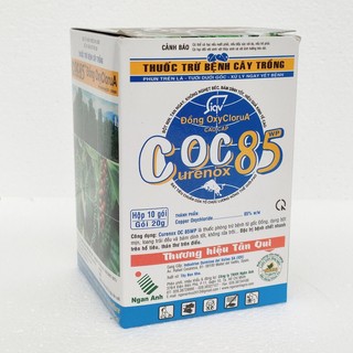 Coc85 chế phẩm trừ nấm bệnh cây trồng mỗi gói 20g hộp 10 gói