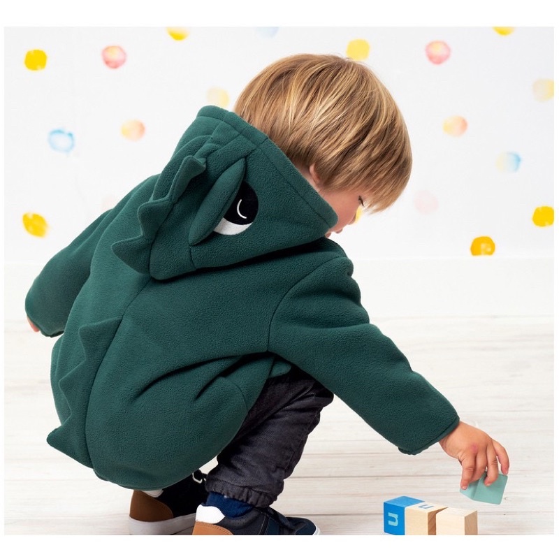 Áo Khoác Nỉ Bé Trai Khủg Log Lót Cừu Lá Đậm Dave&Bella