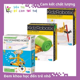 Đồ chơi khoa học lắp ráp thông minh 4m robot nước muối, ốc sên, vẽ họa tiết phát triển trí óc sieuthidochoitritue