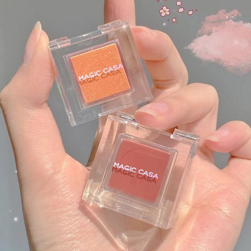 [Siêu cute] Phấn má hồng bắt sáng Ice Cube Magic Casa dạng kem hai màu tự nhiên lâu trôi nội địa Trung