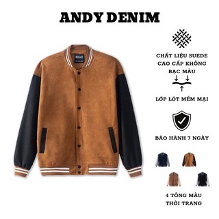 Áo khoác bomber varsity andy denim jacket