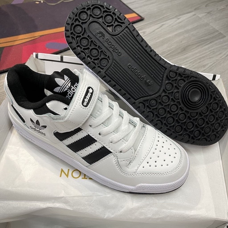 Giày Thể Thao Nam Nữ adidas Forum trắng phối đen siêu cá tính mới nhất 2022 full box tặng tất