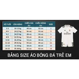Bộ áo đá banh cho bé, quần áo bóng đá trẻ em, đồ thể thao cho bé siêu cưng, in tên số áo cho bé