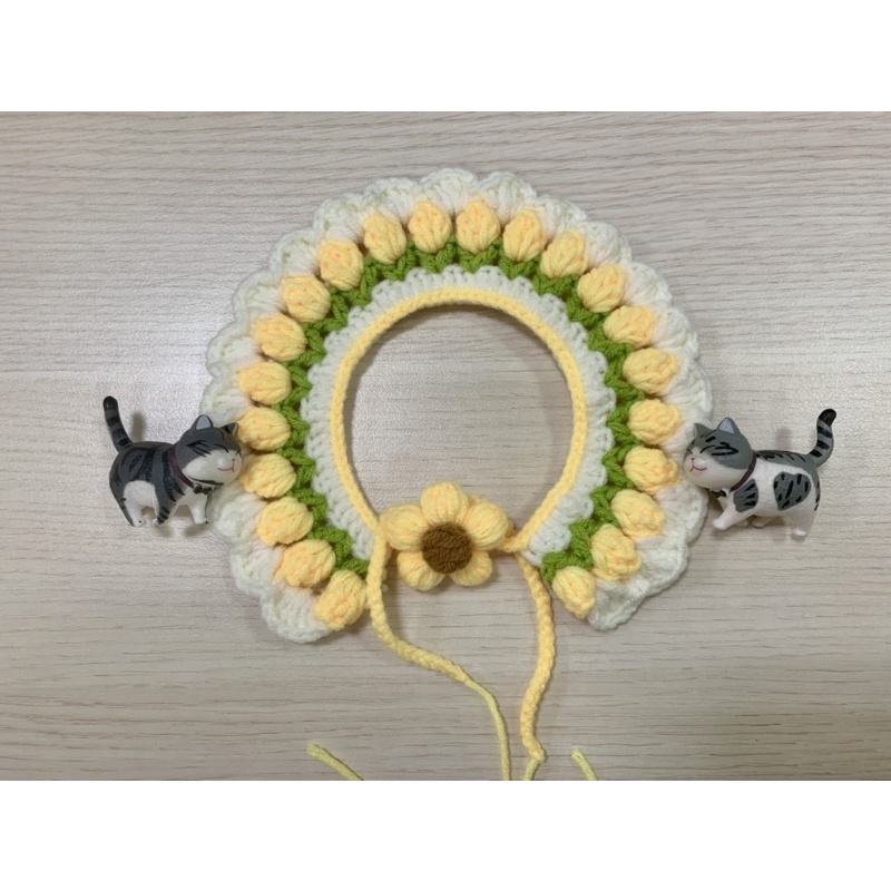 Yếm len hoa Tulip cho thú cưng (Ảnh thật shop tự chụp)