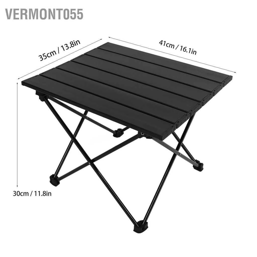 Có thể bán buôn Bàn cắm trại gấp di động hợp kim nhôm tinh tế với túi lưu trữ ngoài trời Vermont055 Hàng giao ngay
