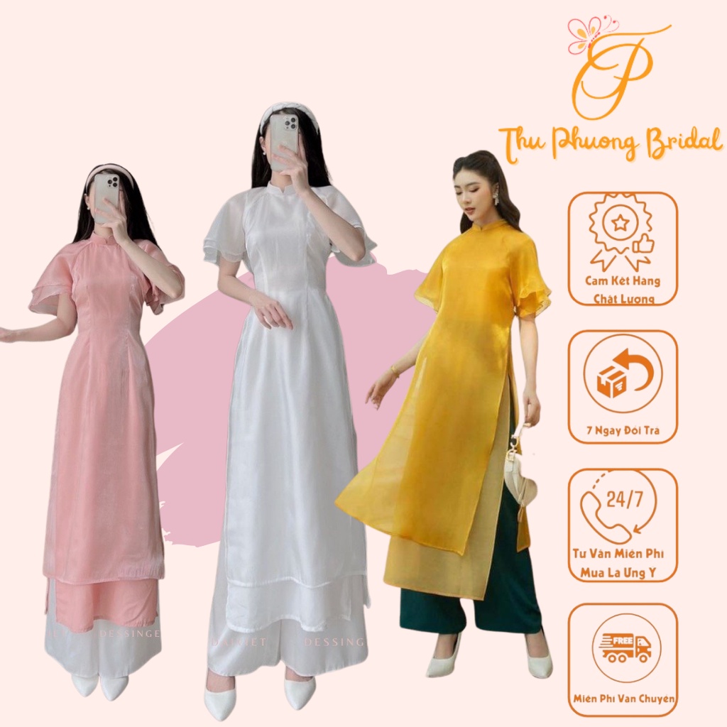 Áo Dài Cách Tân Voan Tay Điệu Nhẹ Nhàng Trẻ Trung Hiện Đại Phù Hợp Diện Trong Nhiều Sự Kiện, Mẫu Thiết Kế Mới Nhất 2023