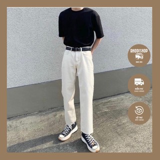 Quần Jeans Nam Ống Suông Vải Bò Cao Cấp DT01 RHODISHOP