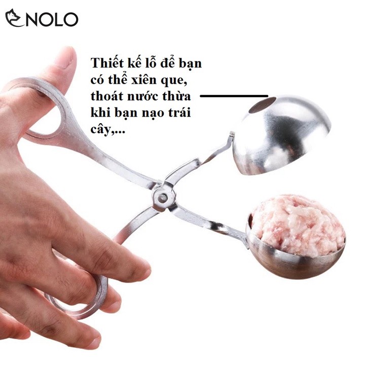 Dụng Cụ Khuôn Làm Viên Thịt, Cá Bò Viên, Vo Viên Kem Tươi Chất Liệu Inox304 Không Gỉ Không Dính