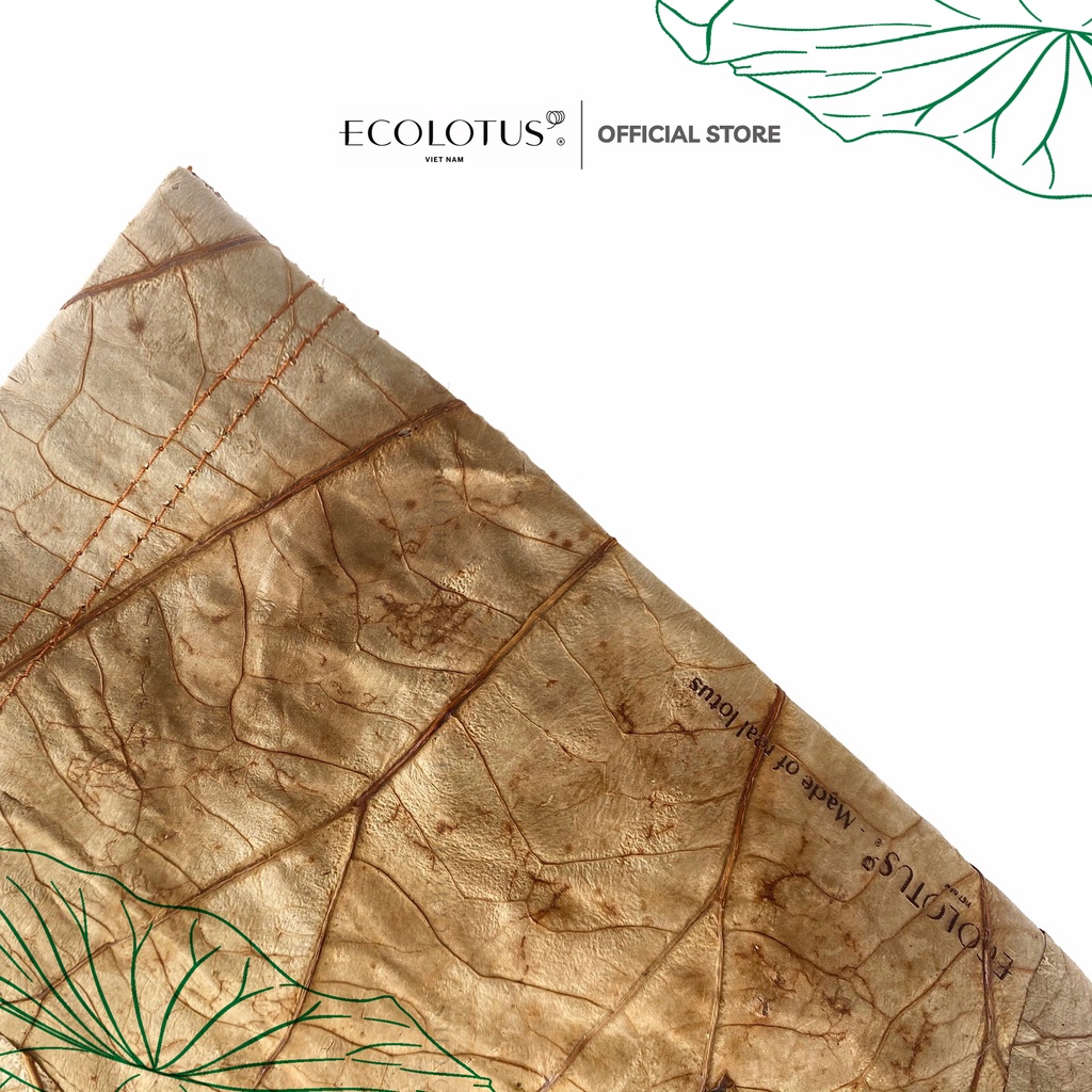 Túi Giấy Hoa Văn Lá Sen ECOLOTUS, Size 3, 35X32CM, Sản Phẩm Thiên Nhiên