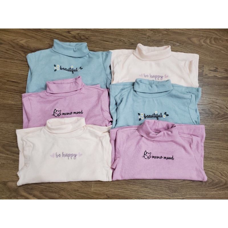 Áo giữ nhiệt bé gái hình thêu siêu yêu sz 3-8Y satsunkid