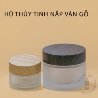 Hũ thuỷ tinh nắp vân gỗ