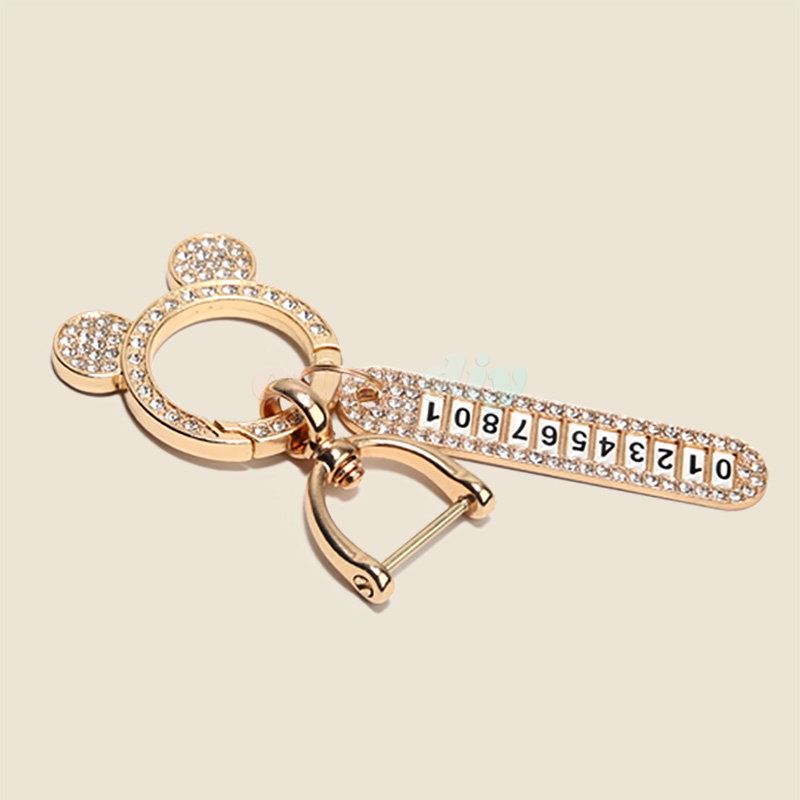 Mới Móc Khóa Kim Loại Đính Đá Chất Lượng Cao