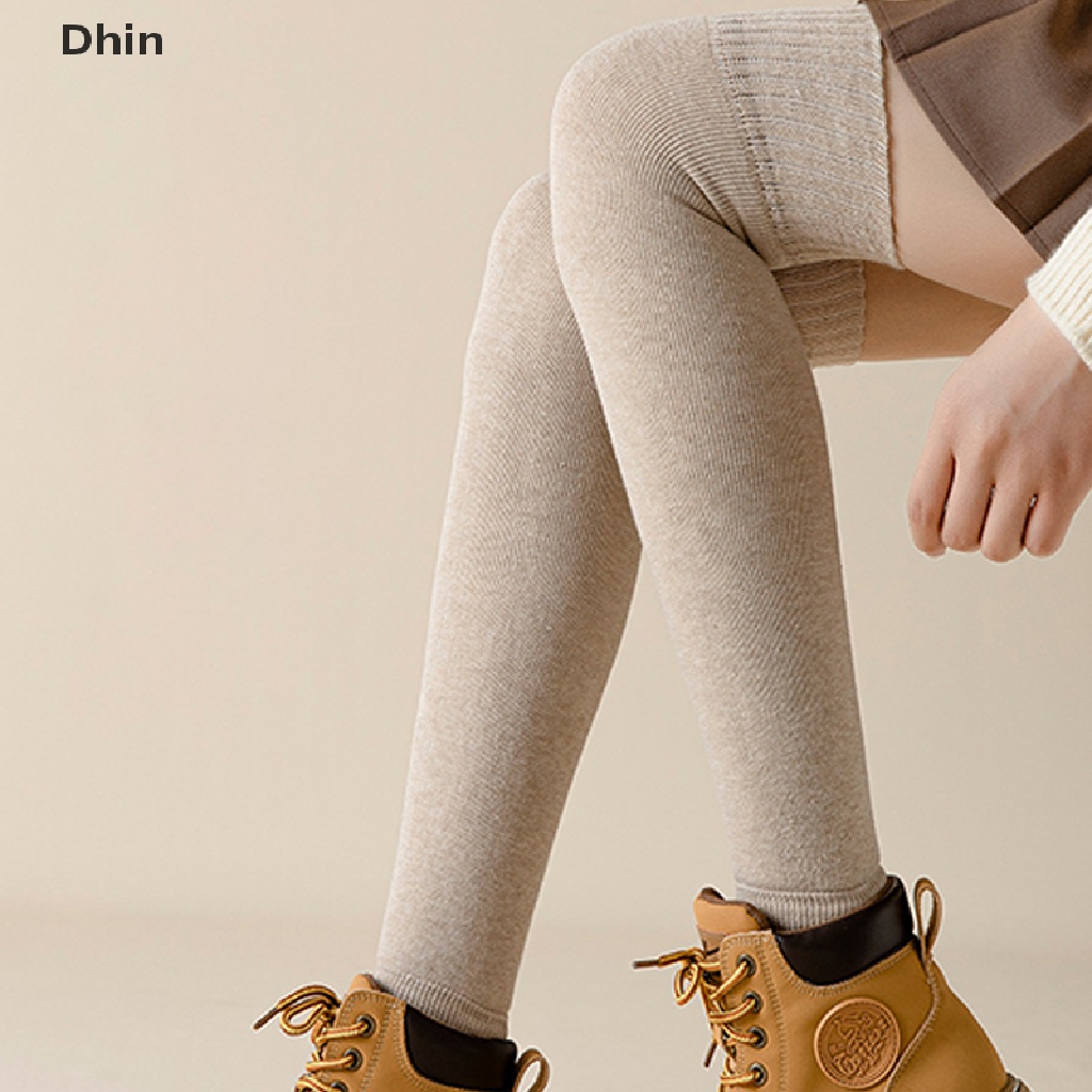 1 Đôi Tất Dệt Kim Giữ Ấm Chân Dài Qua Gối Thời Trang Mùa Đông Cho Nữ