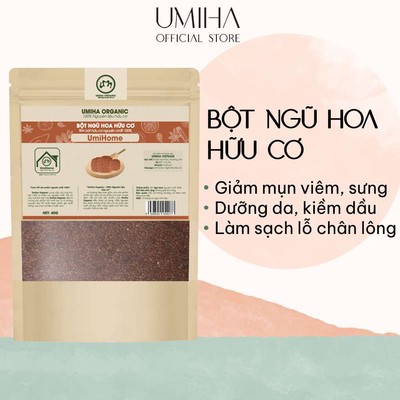 Hạt Ngũ Hoa Đắp Mặt Hữu Cơ Umiha Nguyên Chất 40g | Hygrophila Salicifolia Powder 100% Organic