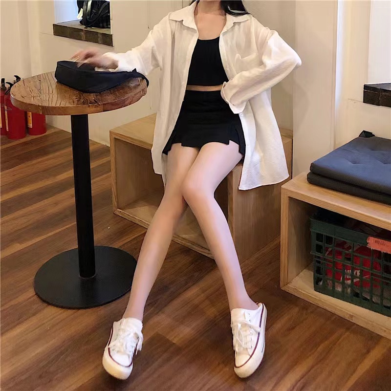 Áo sơ mi SUXI dài tay dáng rộng phong cách Hàn Quốc đơn giản thời trang dành cho nữ