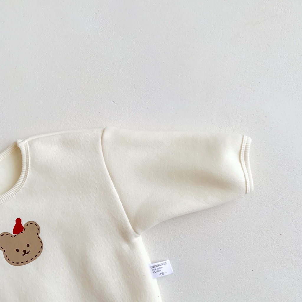 Áo Thun Tay Dài In Hình Gấu Hoạt Hình Thời Trang Xuân Thu Cho Bé Trai Và Gái