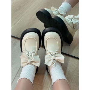 Giày Mary Jane da mềm đế bằng đi hai kiểu