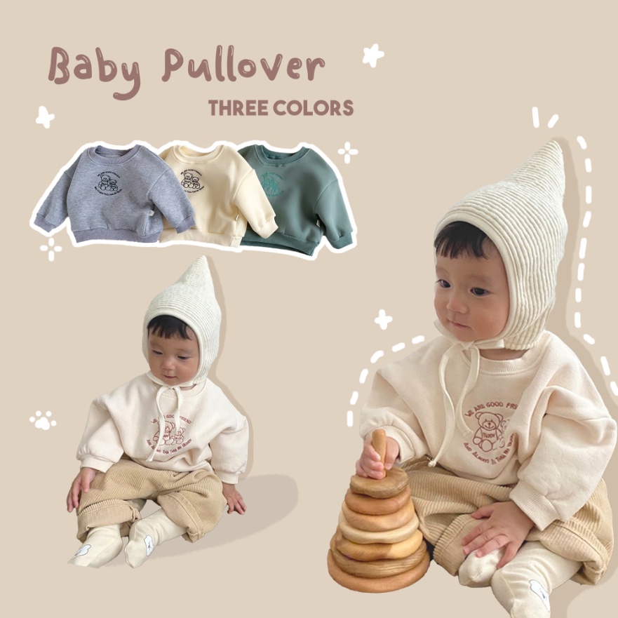 Áo Nỉ Tay Dài Thêu Họa Tiết Hoạt Hình Dễ Thương Thời Trang Mùa Thu Cho Bé Trai Và Gái