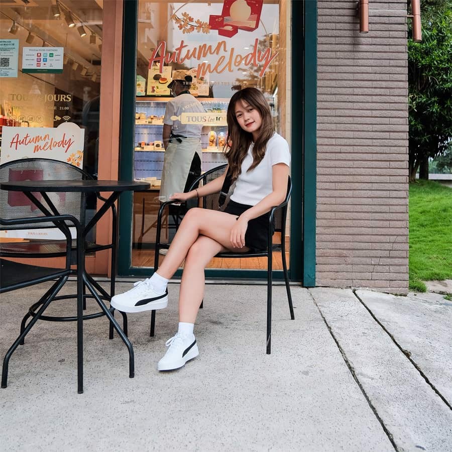 Giày Sneaker Puma Skye Peachskin🔴FREESHIP🔴Giày Thể Thao Nữ Puma Skye White Pink Chính Hãng Tăng Chiều Cao