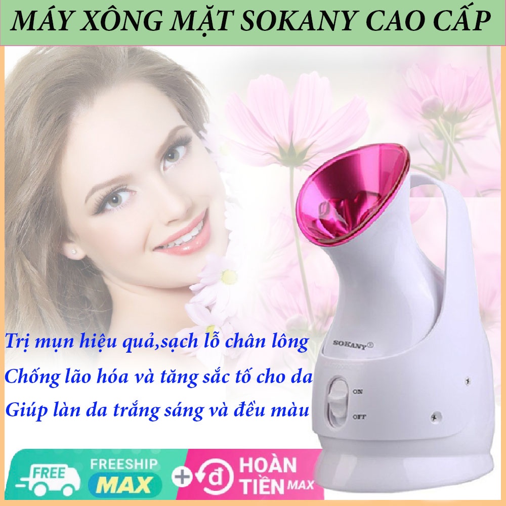Máy xông hơi mặt Sokany, Máy xông hơi mặt nóng lạnh, se khít lỗ chân lông -Bảo hành 12 Tháng , Lỗi 1 đỏi 1 !