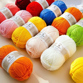50 g/cuộn sữa bông dệt kim sợi dệt kim Crochet sợi Handmade dệt kim 4 sợi cho áo len Crochet