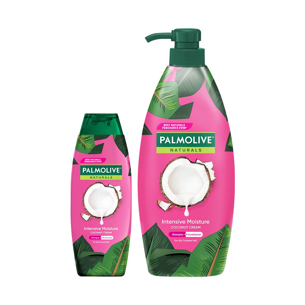 Bộ 2 Dầu gội xả 2in1 Palmolive thiên nhiên 600ml và 180ml