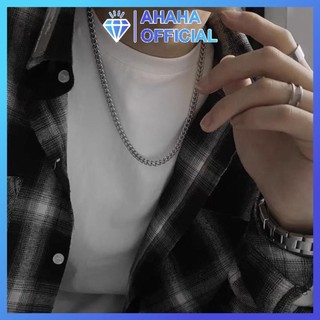 Vòng Cổ Nam Chuỗi Trơn Cuban Basic Bản Nhỏ Vừa To Lặc Thời Trang Phong Cách Ngầu Hiphop Chất Liệu Titan Đẹp Không Gỉ
