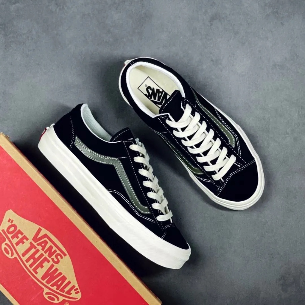 Ready vans vaultogstyle 36 retro đen và trắng quanzhilong đầu ngắn giới hạn giày trượt ván thấp trên cùng giày vải