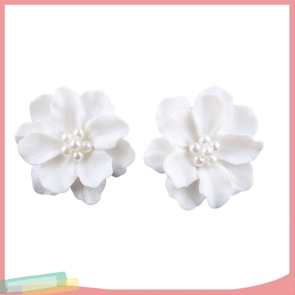 Đôi Khuyên Tai HìNh Hoa ĐíNh HạT NgọC Trai Giả ThờI Trang Cho Nữ