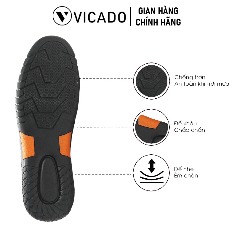 Giày lười nam da bò cao cấp tăng chiều cao 2cm Loafer VICADO VA1069