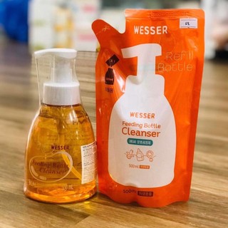 Nước rửa bình sữa Wesser - dạng chai 500ml và túi 500ml
