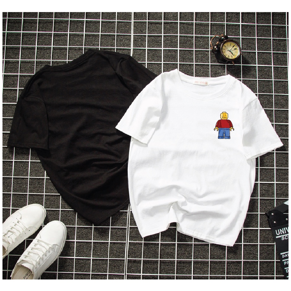 Áo thun tay lỡ form rộng nam nữ chữ kiểu DREW vải đẹp dày mịn